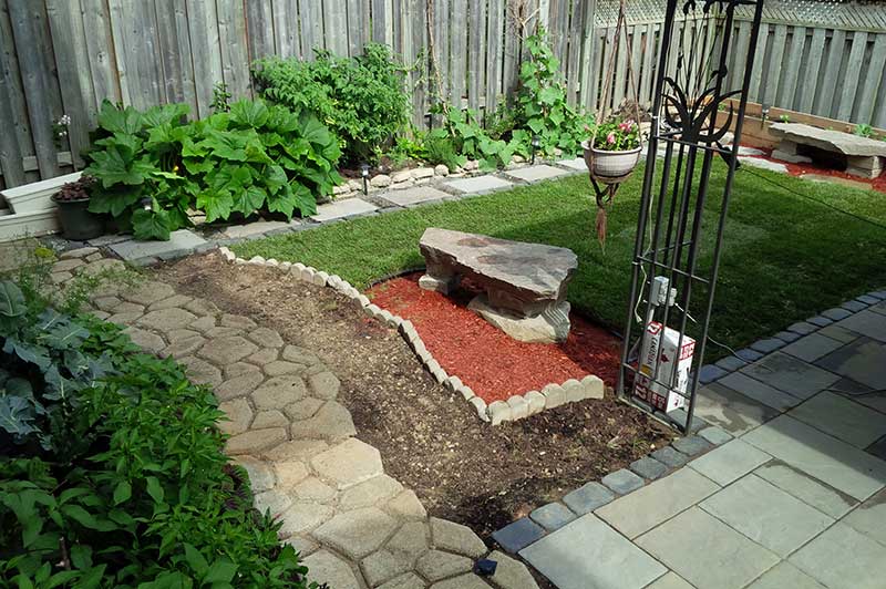 Garden and Mulch Backyard